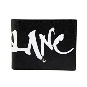 MONTBLANC BLACK SARTORIAL WALLET 6CC CALLIGRAPHY NEW BOX ITALY 100% AUTHENTIC